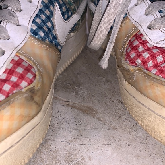 RARE rainbow gingham Air Force ones 1s !!! - Picture 5 of 6